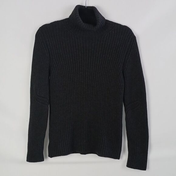 Prada Gray Wool Ribbed Turtleneck Sweater. - Picture 1 of 9